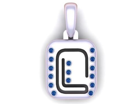PRECIOUS ALPHABET O PENDANT 3D PRINTABLE MODEL 3D मॉडल