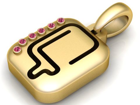 PRECIOUS ALPHABET Q PENDANT 3D PRINTABLE MODEL Model 3D
