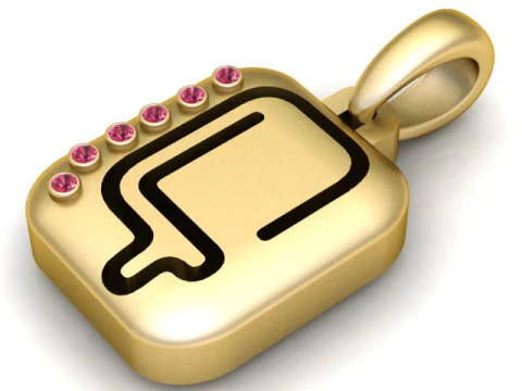 귀중한 알파벳 Q 펜던트 3D 프린트 가능 모델 3D 모델