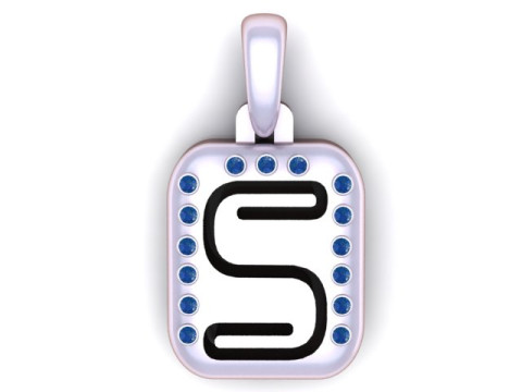 PRECIOUS ALPHABET S PENDANT 3D PRINTABLE MODEL 3D Model