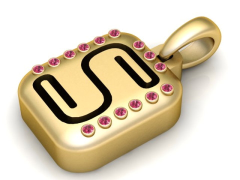 PRECIOUS ALPHABET S PENDANT 3D PRINTABLE MODEL 3D Model