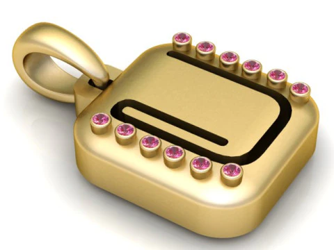 PRECIOUS ALPHABET U LPENDANT 3D PRINTABLE MODE 3D Model