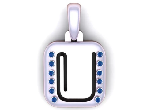 PRECIOUS ALPHABET U LPENDANT 3D PRINTABLE MODE 3D Model