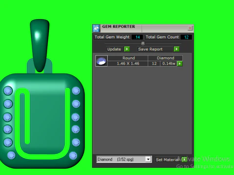 PRECIOUS ALPHABET U LPENDANT 3D PRINTABLE MODE 3D Model