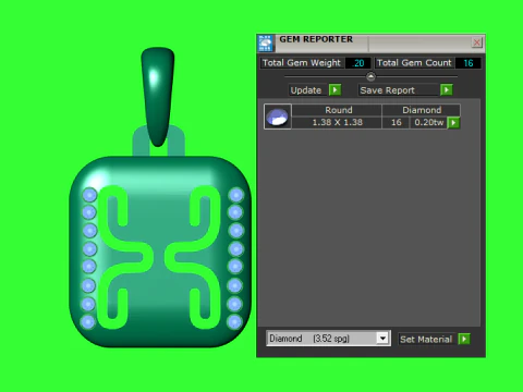 PRECIOUS ALPHABET X PENDANT 3D PRINTABLE MODEL 3D Model