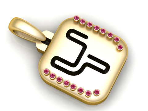 PRECIOUS ALPHABET Y PENDANT 3D PRINTABLE MODEL Modelo 3D