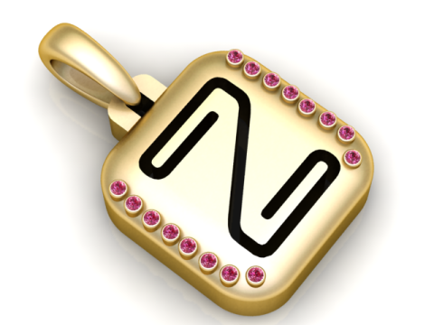 PRECIOUS ALPHABET Z PENDANT 3D PRINTABLE MODEL 3D Modell