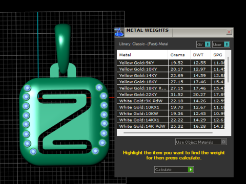 PRECIOUS ALPHABET Z PENDANT 3D PRINTABLE MODEL 3D Modell