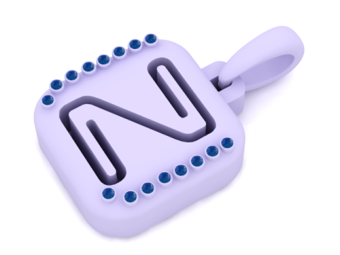 PRECIOUS ALPHABET Z PENDANT 3D PRINTABLE MODEL 3D Modell