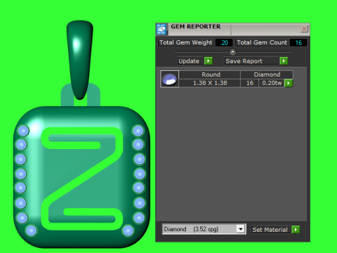 PRECIOUS ALPHABET Z PENDANT 3D PRINTABLE MODEL 3D Modell