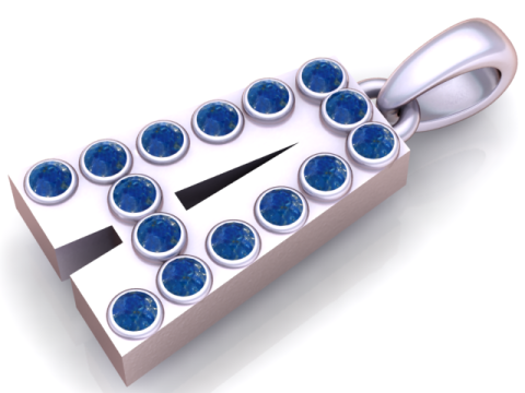 HIP HOP ALPHABET A PENDANT 3D PRINTABLE MODEL Model 3D