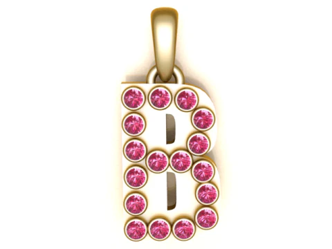 HIP HOP ALFABE B KOLYE 3D YAZDIRILABİLİR MODEL 3D Model