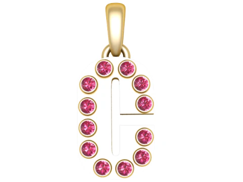 HIP HOP ALPHABET C PENDANT 3D PRINTABLE MODEL 3D Model