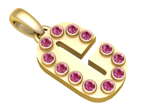 HIP HOP ALPHABET C PENDANT 3D PRINTABLE MODEL 3D Model