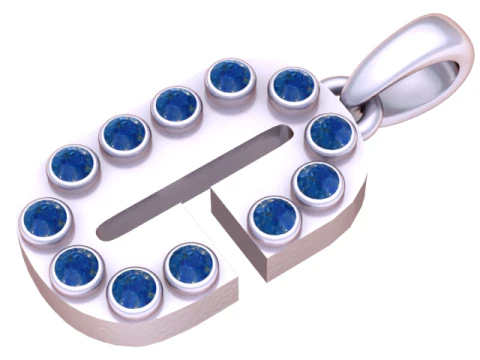 HIP HOP ALPHABET C PENDANT 3D PRINTABLE MODEL 3D Model