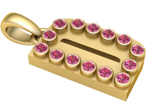 HIP HOP ALPHABET D PENDANT 3D PRINTABLE MODEL 3D 모델