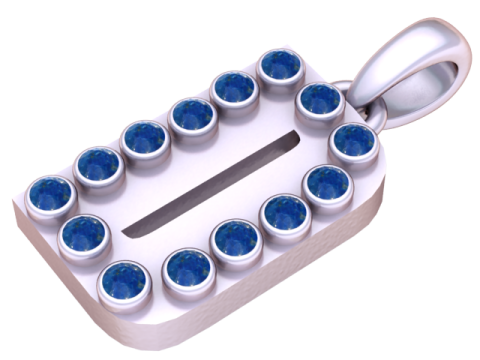 HIP HOP ALPHABET D PENDANT 3D PRINTABLE MODEL 3D 모델