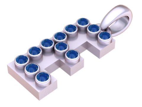 HIP HOP ALPHABET E PENDANT 3D PRINTABLE MODEL 3D 모델