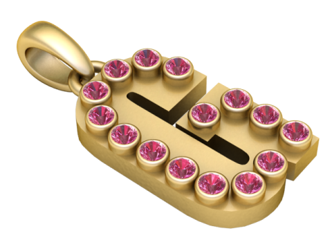 HIP HOP ALPHABET G PENDANT 3D PRINTABLE MODEL Modelo 3D