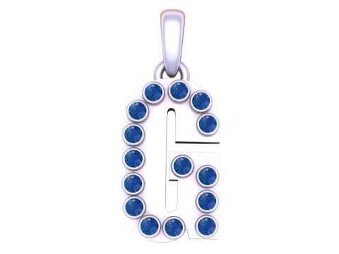 HIP HOP ALPHABET G PENDANT 3D PRINTABLE MODEL Modelo 3D