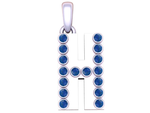HIP HOP ALPHABET H PENDANT 3D PRINTABLE MODEL 3D Model