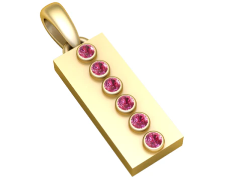 HIP HOP ALPHABET I PENDANT 3D PRINTABLE MODEL 3D Model