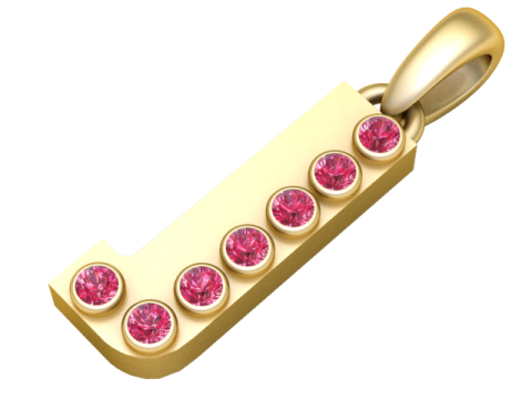 HIP HOP ALPHABET J PENDANT 3D PRINTABLE MODEL 3D Model