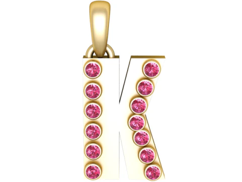 HIP HOP ALPHABET K ANH&Auml;NGER 3D DRUCKBARES MODELL 3D Modell