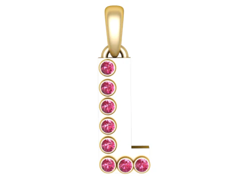 HIP HOP ALFABE L KOLYE 3D YAZDIRILABİLİR MODEL 3D Model