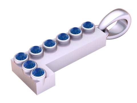 HIP HOP ALPHABET L PENDANT 3D PRINTABLE MODEL 3Dモデル