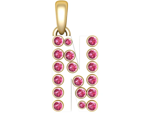 ХІП-ХОП АЛФАВІТ N ПІДВІСНА 3D МОДЕЛЬ ДЛЯ ДРУКУ 3D Модель