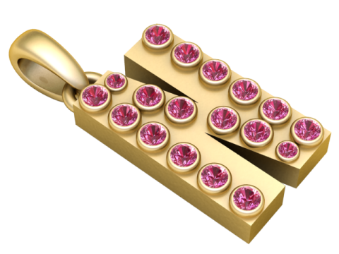 HIP HOP ALPHABET N PENDANT 3D PRINTABLE MODEL 3D Model