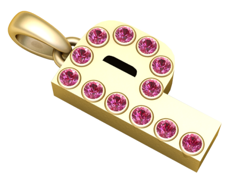 HIP HOP ALPHABET P PENDANT 3D PRINTABLE MODEL 3D Model
