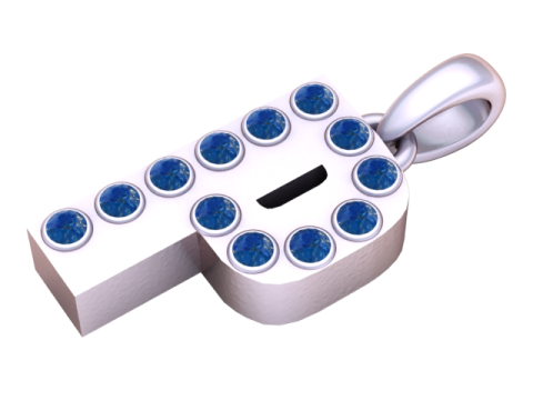 HIP HOP ALPHABET P PENDANT 3D PRINTABLE MODEL 3D Model