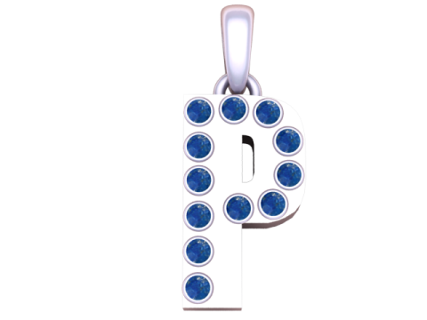 HIP HOP ALPHABET P PENDANT 3D PRINTABLE MODEL 3D Model