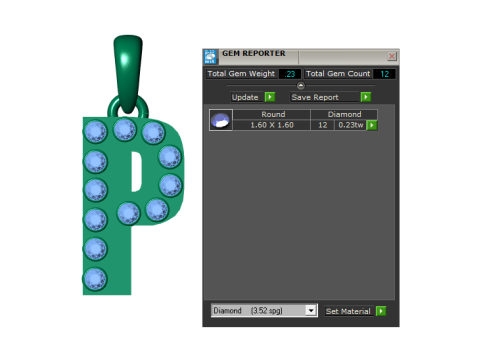 HIP HOP ALPHABET P PENDANT 3D PRINTABLE MODEL 3D Model