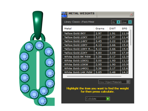 HIP HOP ALPHABET Q PENDANT 3D PRINTABLE MODEL 3Dモデル