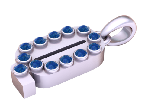 HIP HOP ALPHABET Q PENDANT 3D PRINTABLE MODEL 3Dモデル