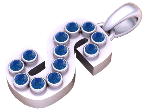 HIP HOP ALPHABET S PENDANT 3D PRINTABLE MODEL 3Dモデル