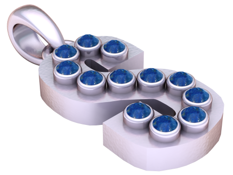 HIP HOP ALPHABET S PENDANT 3D PRINTABLE MODEL 3Dモデル
