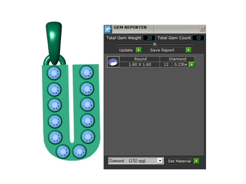 HIP HOP ALPHABET U PENDANT 3D PRINTABLE MODEL 3D Model