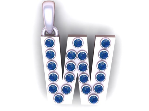 HIP HOP ALPHABET W PENDANT 3D PRINTABLE MODEL Modèle 3D