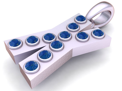 HIP HOP ALPHABET X PENDANT 3D PRINTABLE MODEL 3D Model