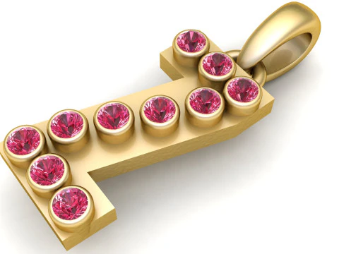 HIP HOP ALPHABET Z PENDENTIF 3D MOD&Egrave;LE IMPRIMABLE Modèle 3D