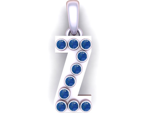 HIP HOP ALPHABET Z PENDANT 3D PRINTABLE MODEL 3D Модель