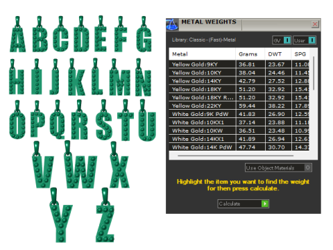 ALL HIP HOP ALPHABET PENDANT 3D PRINTABLE MODEL 3D Model