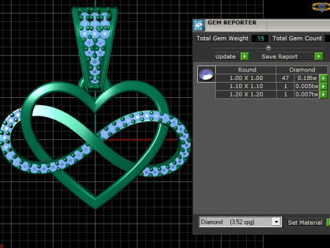 HEART PRECIOUS DESIGN PENDANT 3D PRINTABLE MODEL Modelo 3D