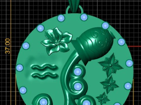 ZODIAC SIGN PENDANT 3D PRINTABLE MODEL 3D Model