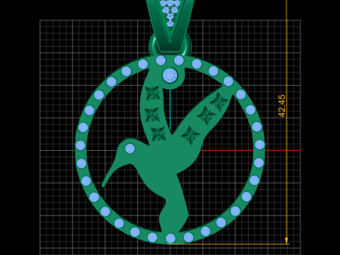 Sterling pandant 3D PRINTABLE MODEL Modelo de impresión 3D