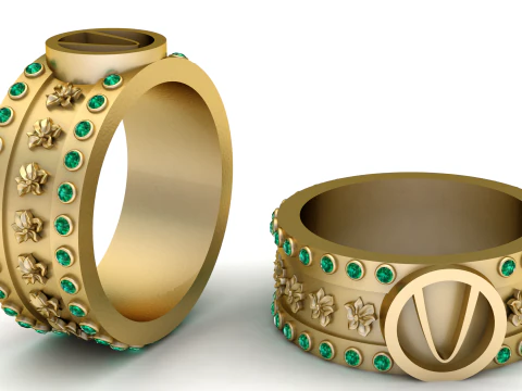 रॉयल एमराल्ड पैंडेंट 3डी प्रिंट करने योग्य मॉडल 3D प्रिंट मॉडल